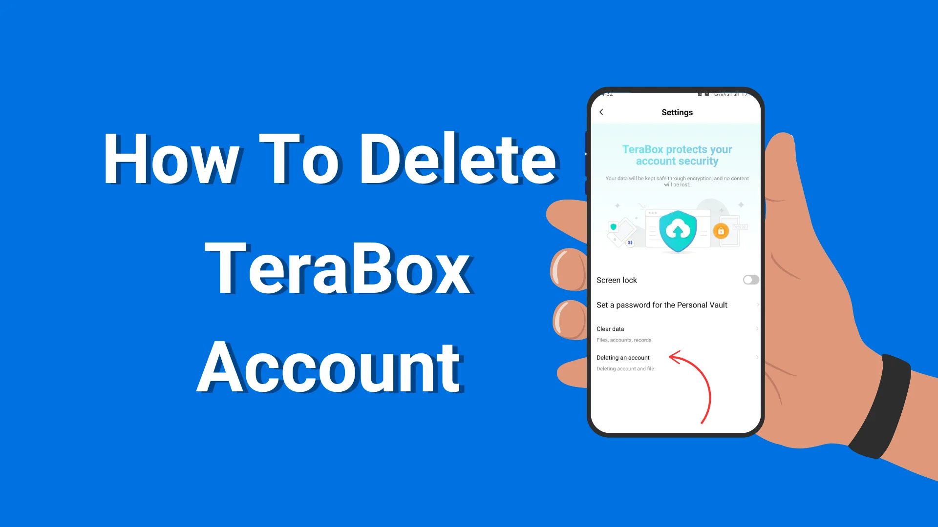 How to delete TeraBox account