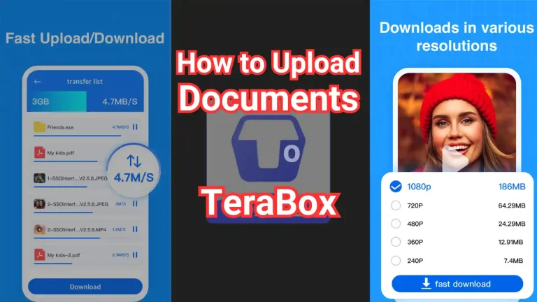 How to upload documents to terabox